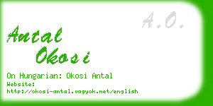 antal okosi business card